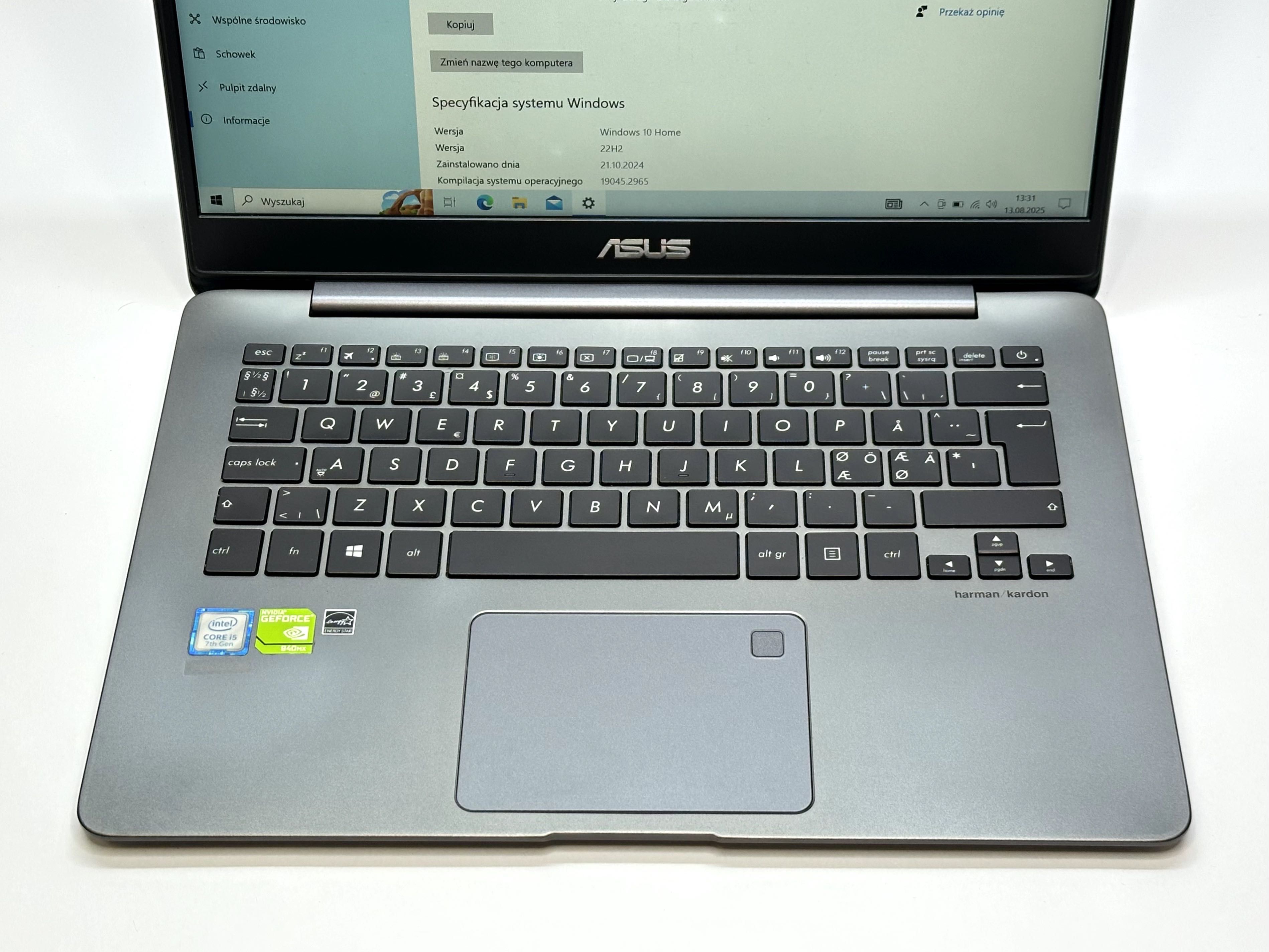 LAPTOP ASUS UX430 I5-7200U / 8GB RAM /256GB SSD /GEFORCE 940MX /14''