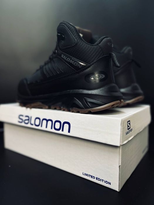 Ботинки мужские саломон Salomon / кожаные ботинки термо / не промокают