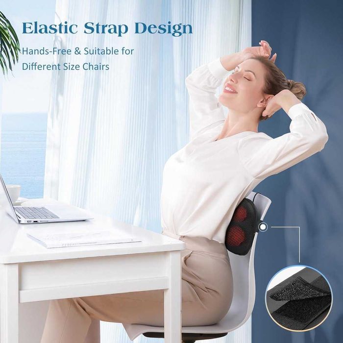 Elektryczny masażer shiatsu z funkcją podgrzewania do karku i pleców