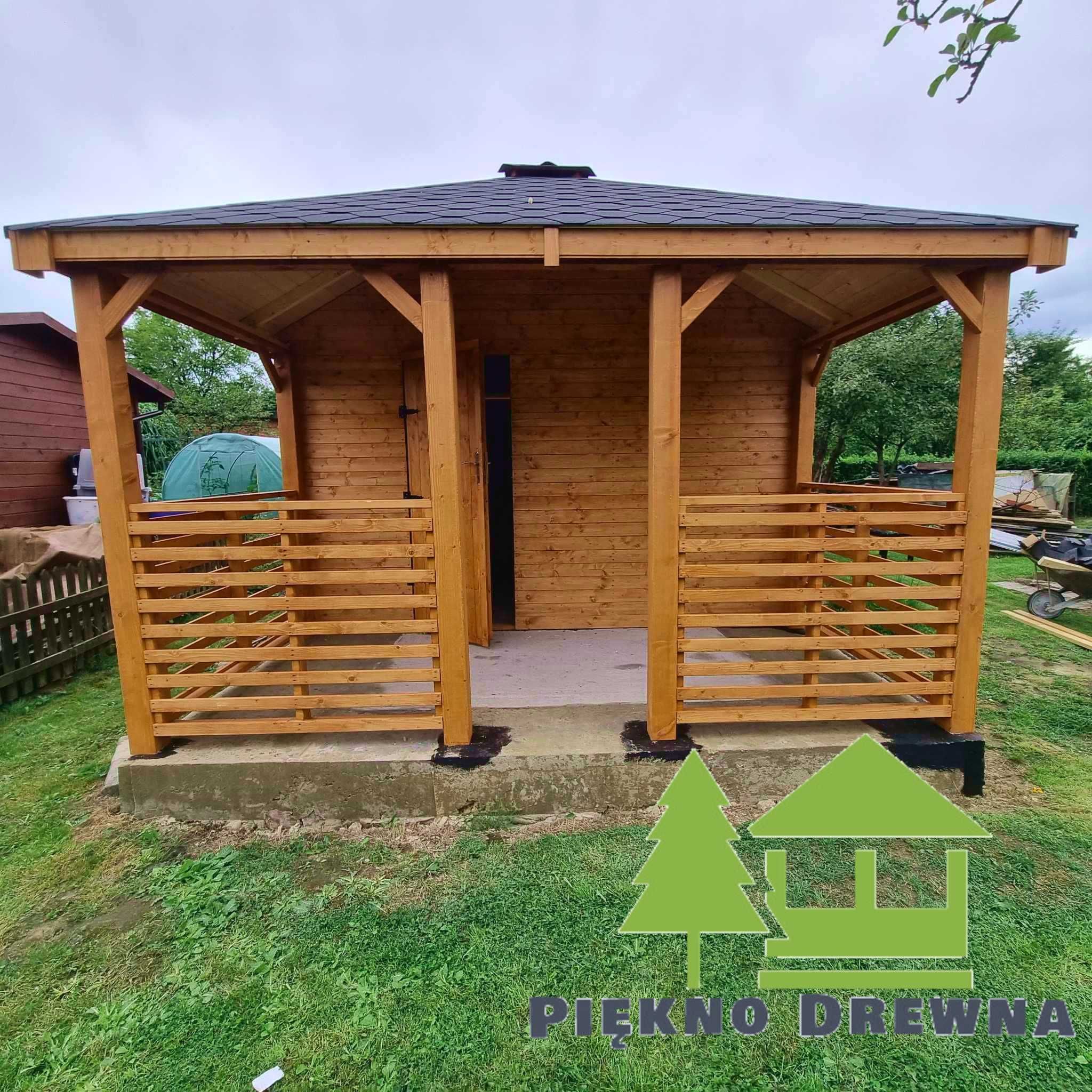 Domek Piotrek 6x4 z tarasem 2x4 Zapraszam