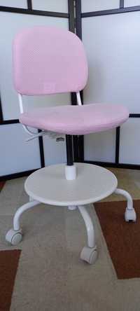 Ikea Vimund Dziecięce krzesło biurowe obrotowe jasnoróżowe