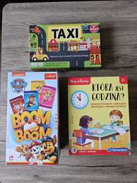 Zestaw 3 gier dla dzieci +5, Boom Boom, Która godzina?, Taxi