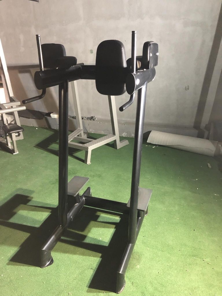 Stojak maszyna do treningu brzucha i DIPów triceps. Jak Technogym