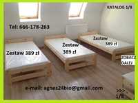 Łóżko 90x200 z materacem hotelowe pracownicze jednoosobowe+materac 010