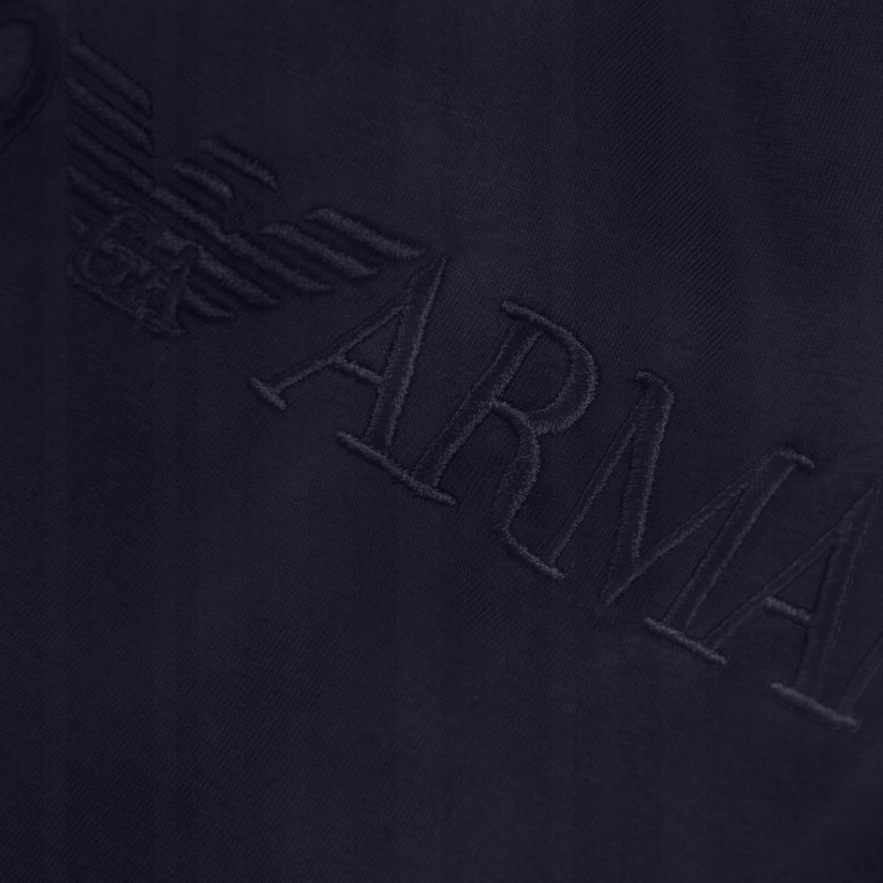 Emporio Armani T-Shirt Haftowane Logo Granat R. M