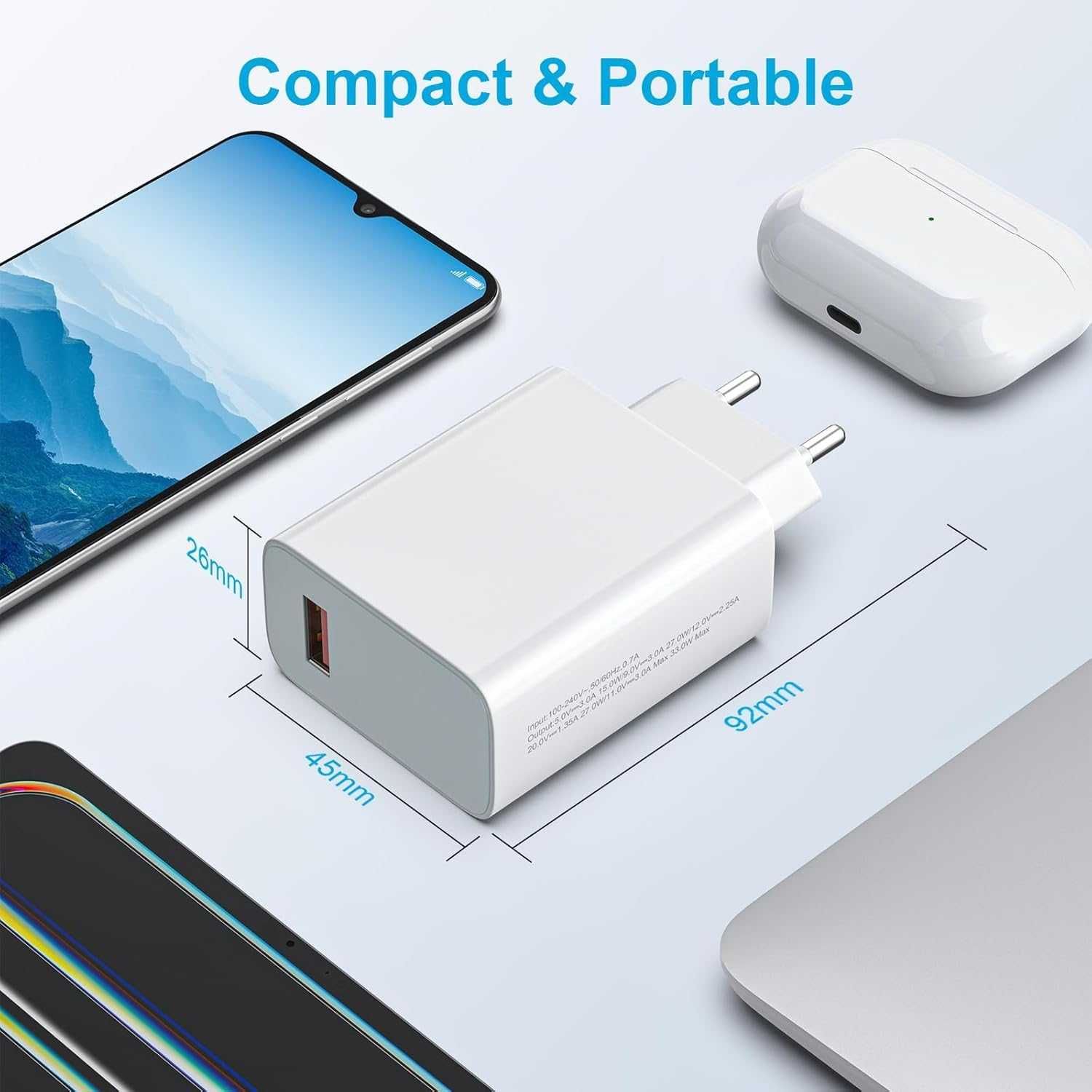 Xiaomi MDY-14-EL Turbo Charge Bulk oryginalna ładowarka 33W + kabel 1M