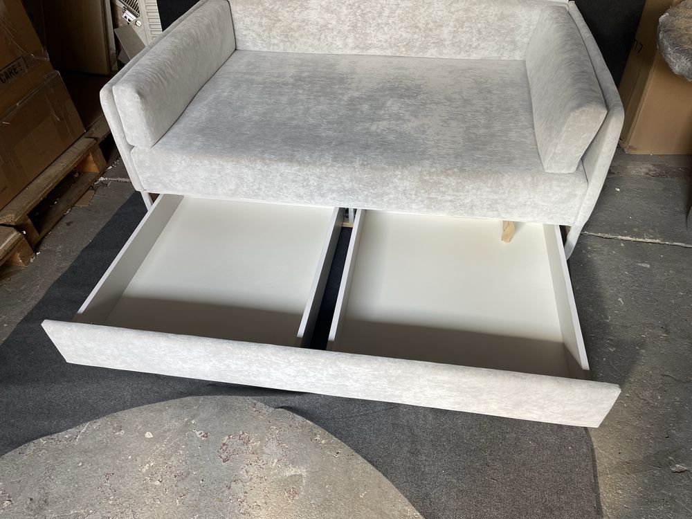 Sofa / tapczan, szara tkanina.