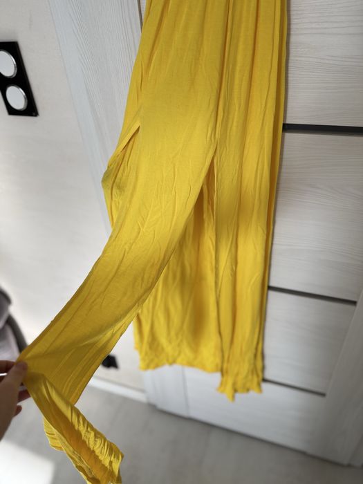 Żółta maxi długa sukienka nowa z metkami Boohoo letnia wakacyjna S/36