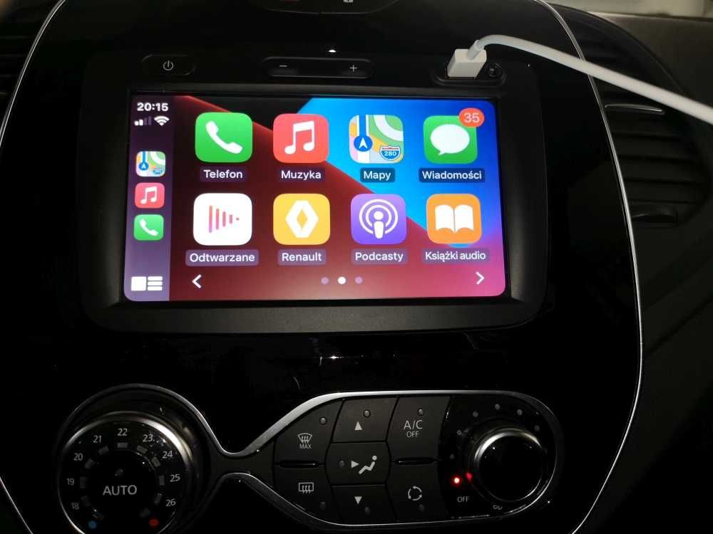 Renault Captur Clio nawigacja kamera android auto carplay PROF montaż