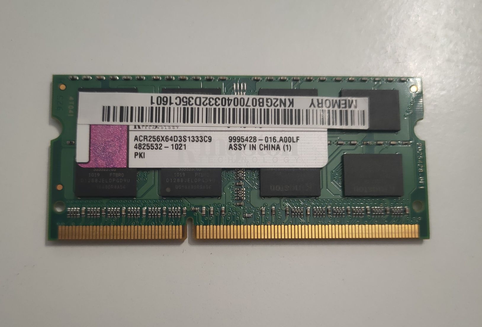 2GB DDR3 1333MHz PC3-10600s 2Rx8 204pin
