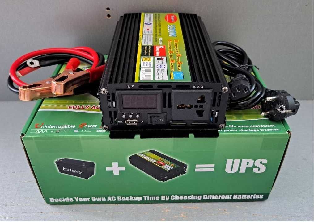 Преобразователь 3200W| инвертор | зарядное 15А | ИБП | ДБЖ для дома