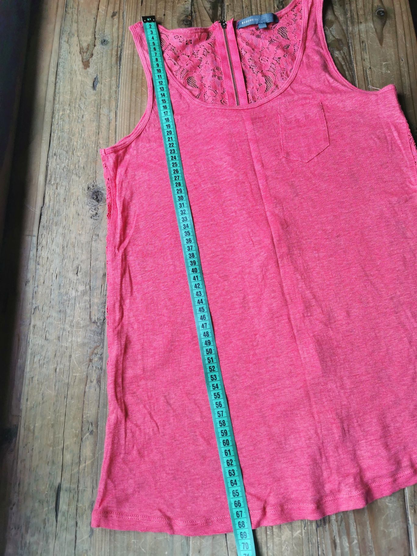Basement różowa bluzka na ramiączkach, rozmiar L