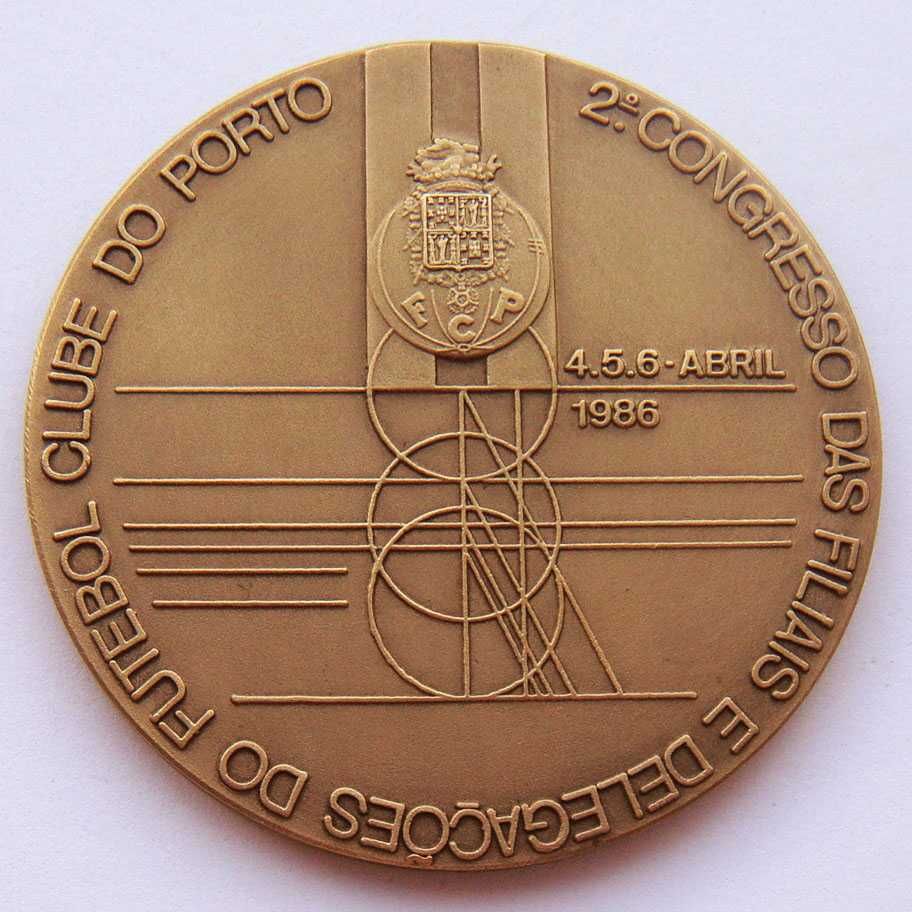 Medalha de Bronze Desporto FCP Porto Dragão 1986 em Estojo