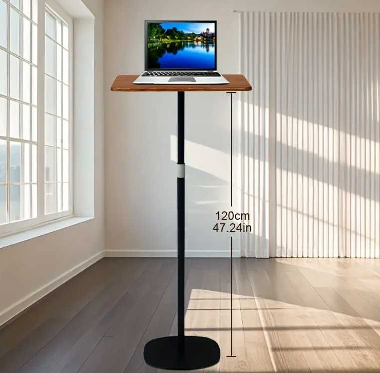 Regulowany Stolik Pod Laptopa Z Drewnianym Blatem