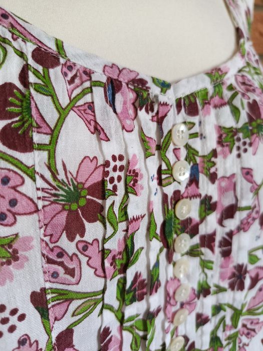 lniana bluzka Marks & Spencer L 100% len w kwiaty