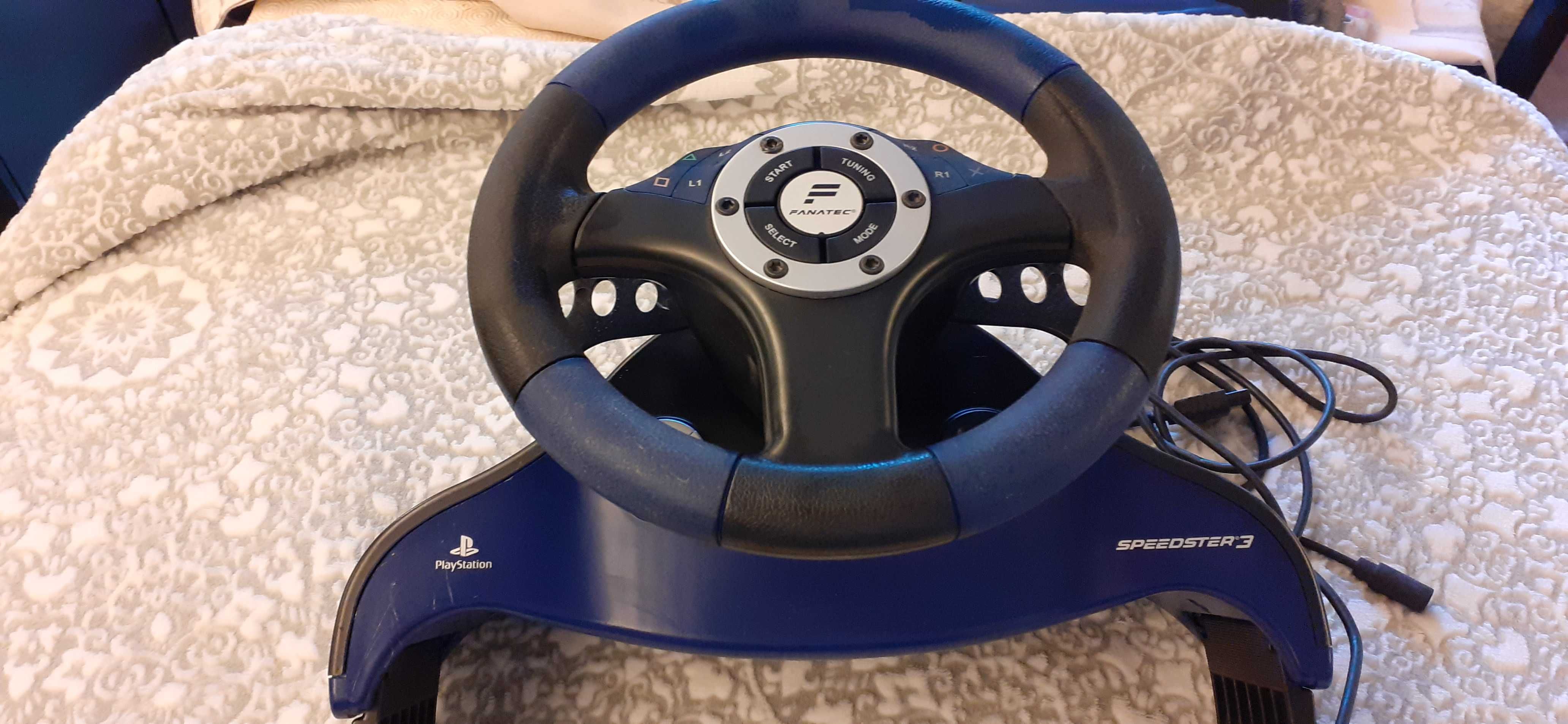 Volante Fanatec Speedster 3 + pedais para playstation 2