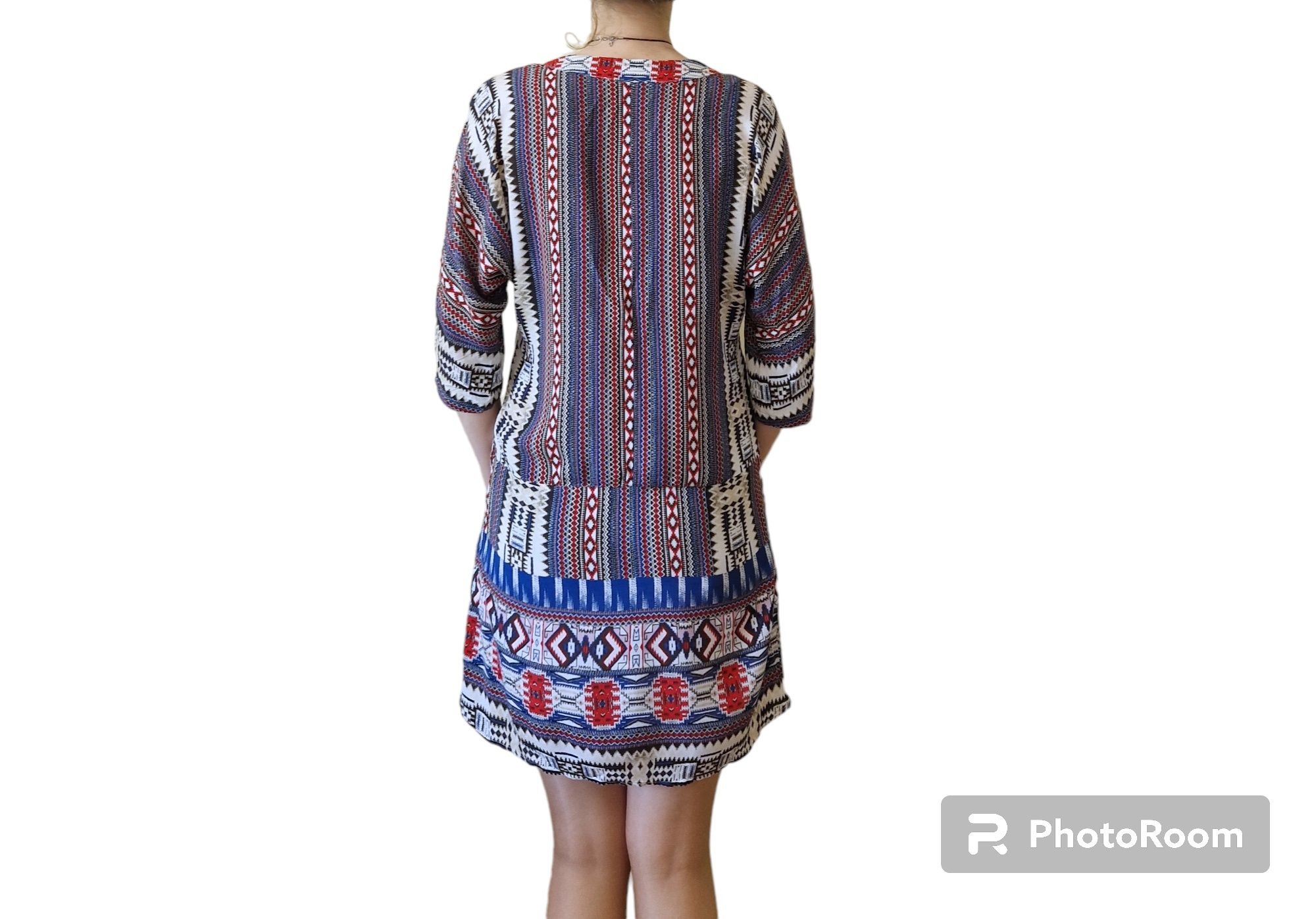 Tunika sukienka boho folk letnia luźna Orsay XS