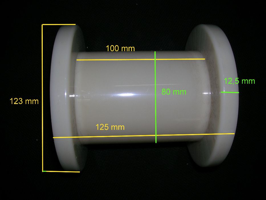 Szpulki szpula bęben z tworzywa 80mm (D125mm) do drukarek 3D