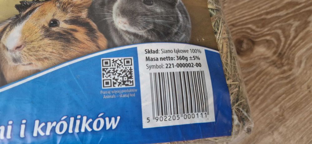 sianko łąkowe dla gryzoni i królików