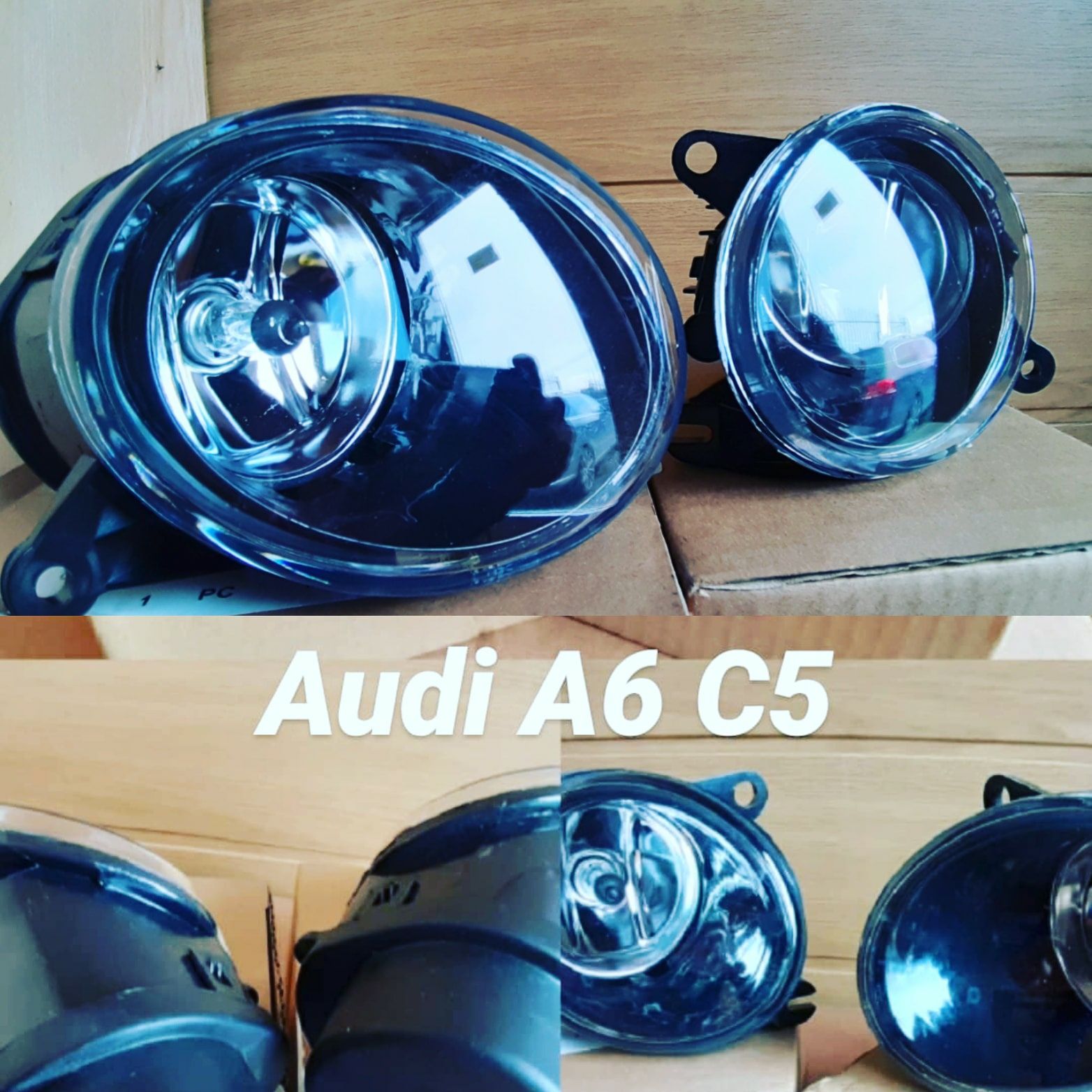 Противотуманки в бампер фара туманка Audi A6 C5 Ауді