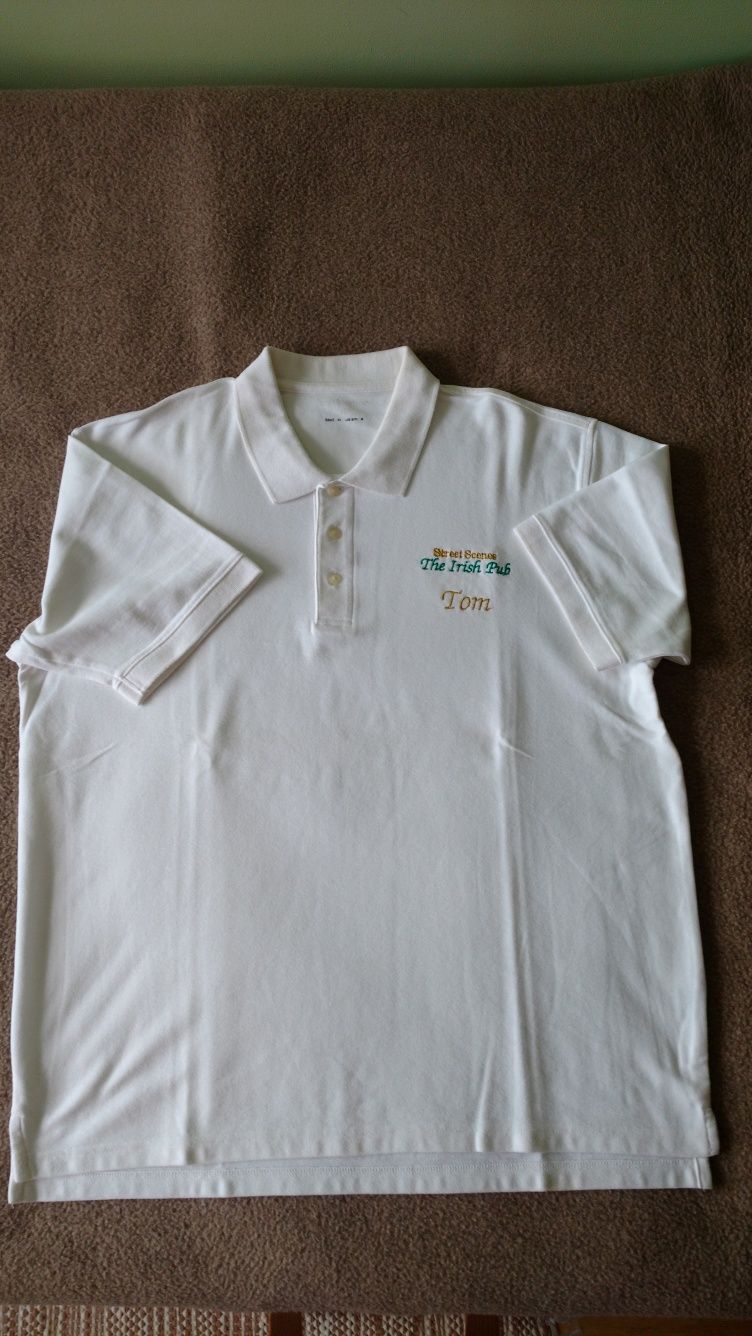 Biała koszulka polo marki Croft&Barrow, rozmiar XL