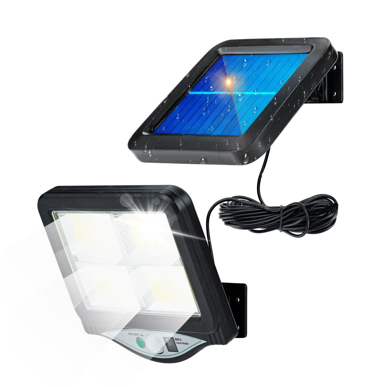 Lampa led solarna z czujnikiem