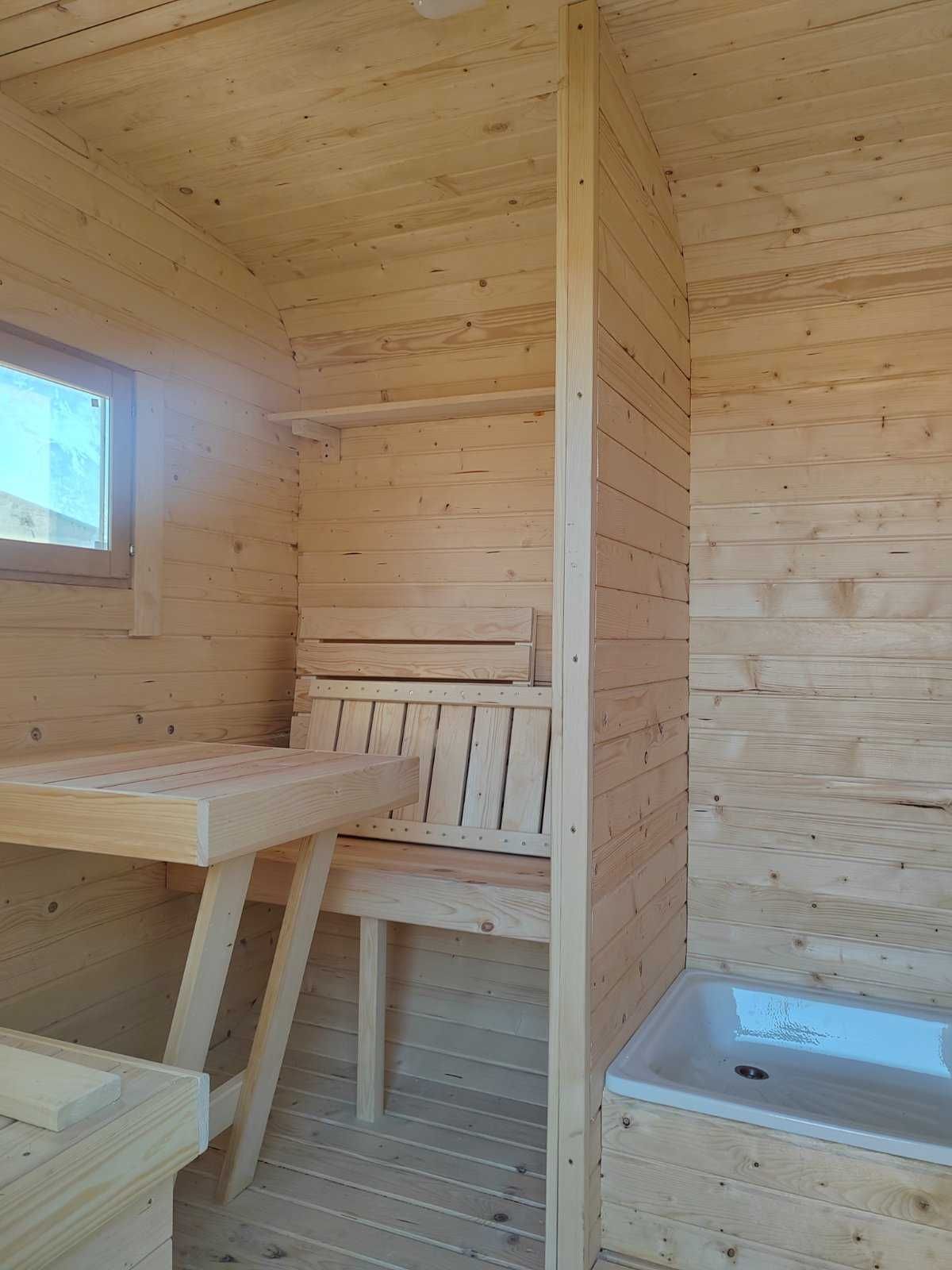 Sauna 2x4 m Ogrodowa Beczka – Fińska Ruska Bania z Piecem - Producent