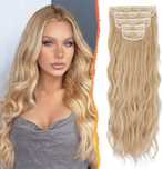 Pasma syntetyczne blond BARSDAR clip in 50 cm