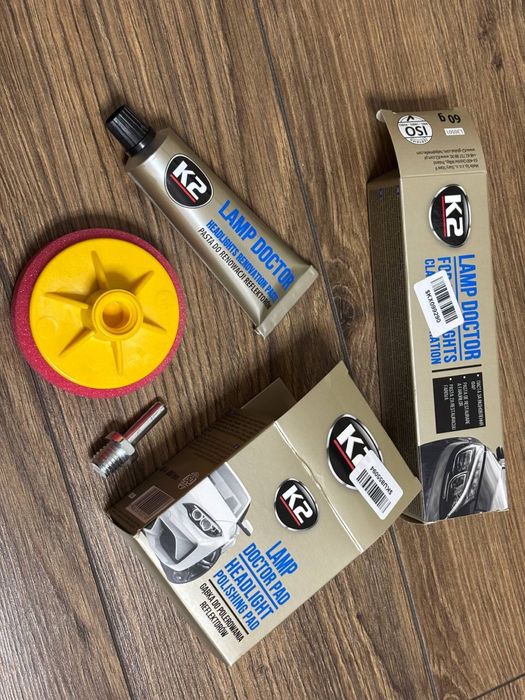 Губка і паста  для полірування і ремонту фар K2 LAMP DOCTOR PAD