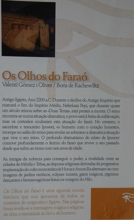 Os Olhos do Faraó de Valentí Gòmezi Oliver e Boris de Rachewiltz
