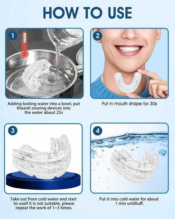 Wkładka doustna na zęby NEOMEN Chrapanie Zgrzytanie zębami Bruksizm