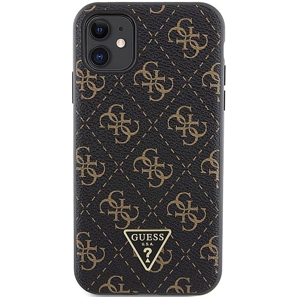 Etui Guess 4G Triangle Metal Logo na iPhone 11 / XR - czarne