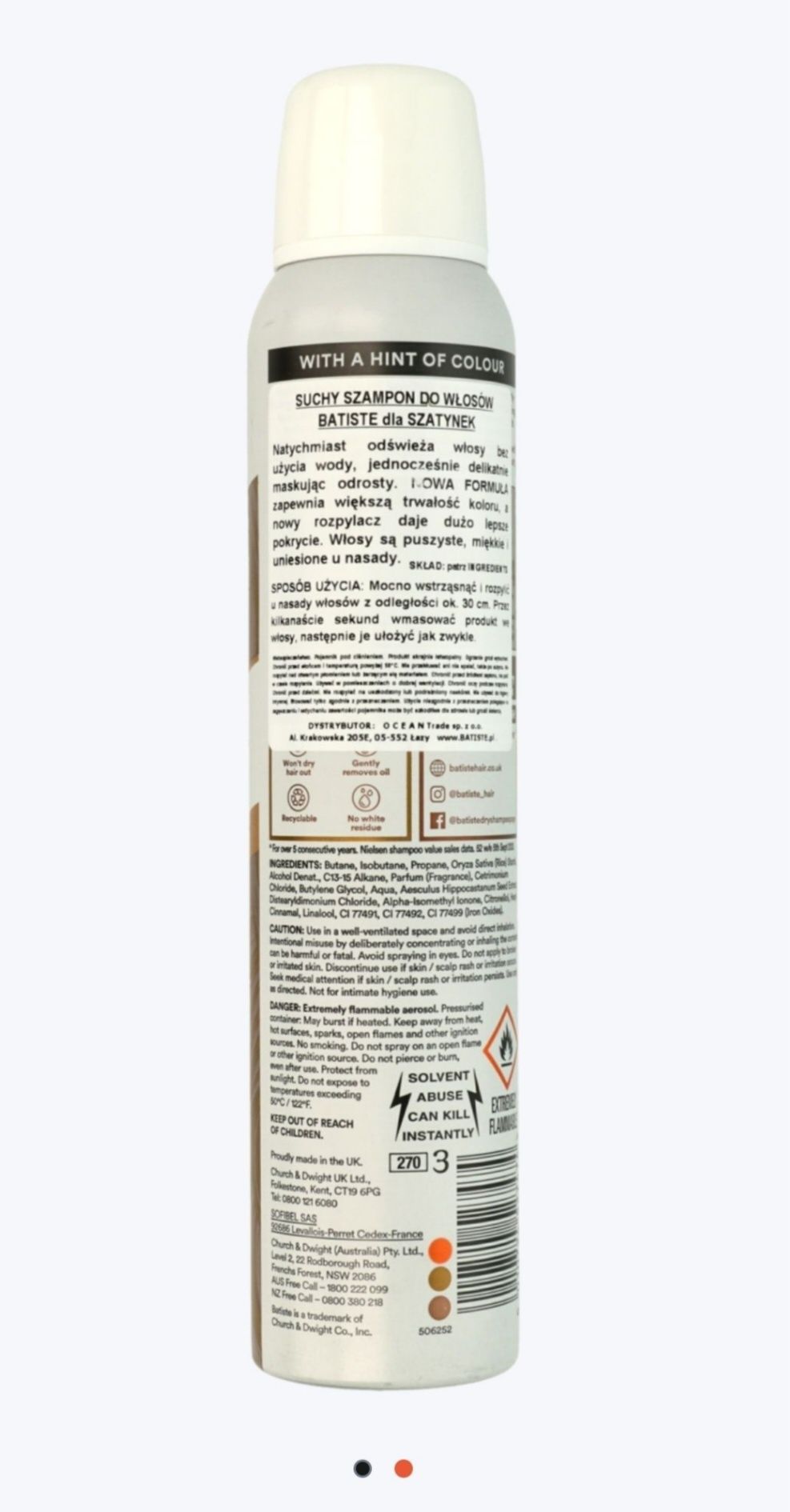 Suchy szampon Batiste Brunette suchy szampon dla brunetek