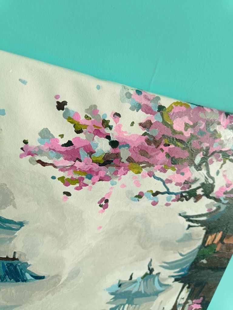 Obraz Japonia 40x50 ręcznie malowany
