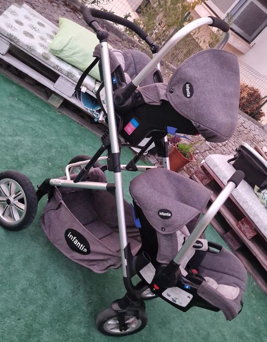 Carrinho Duplo Infantia p/ Gémeos ou Irmãos – Várias Combinações!