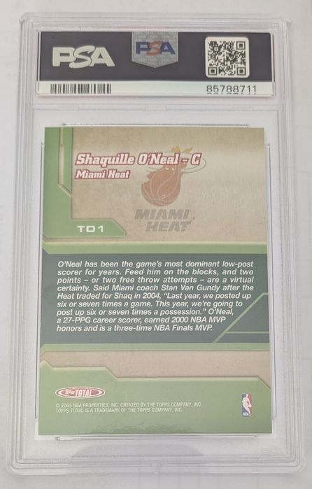 Carta NBA Shaquille O'Neal PSA 10