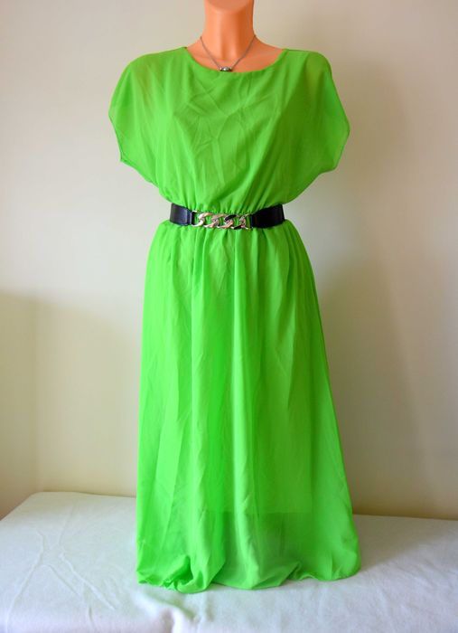 Zielona długa sukienka rozmiar S/M