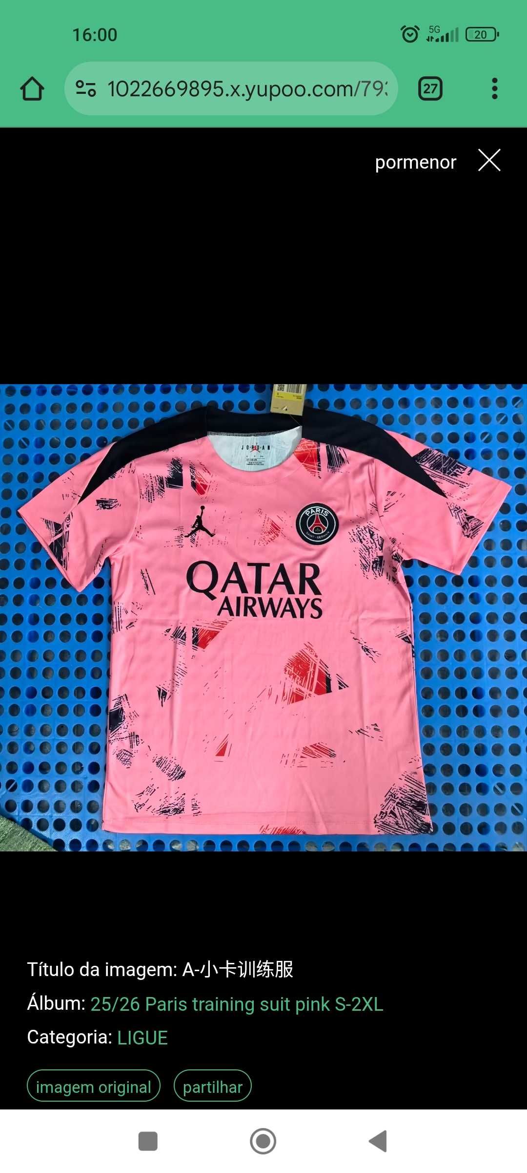 Camisolas futebol