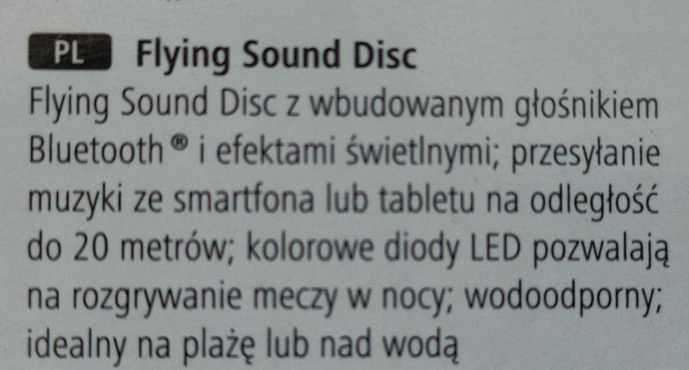 OKAZJA ! Nowy głośnik bluetooth FRISBEE