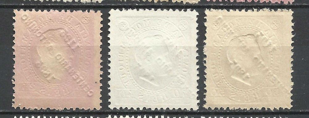 Selos Ex-colónias, Moçambique D. Luís I, fita direita 1895, como novos