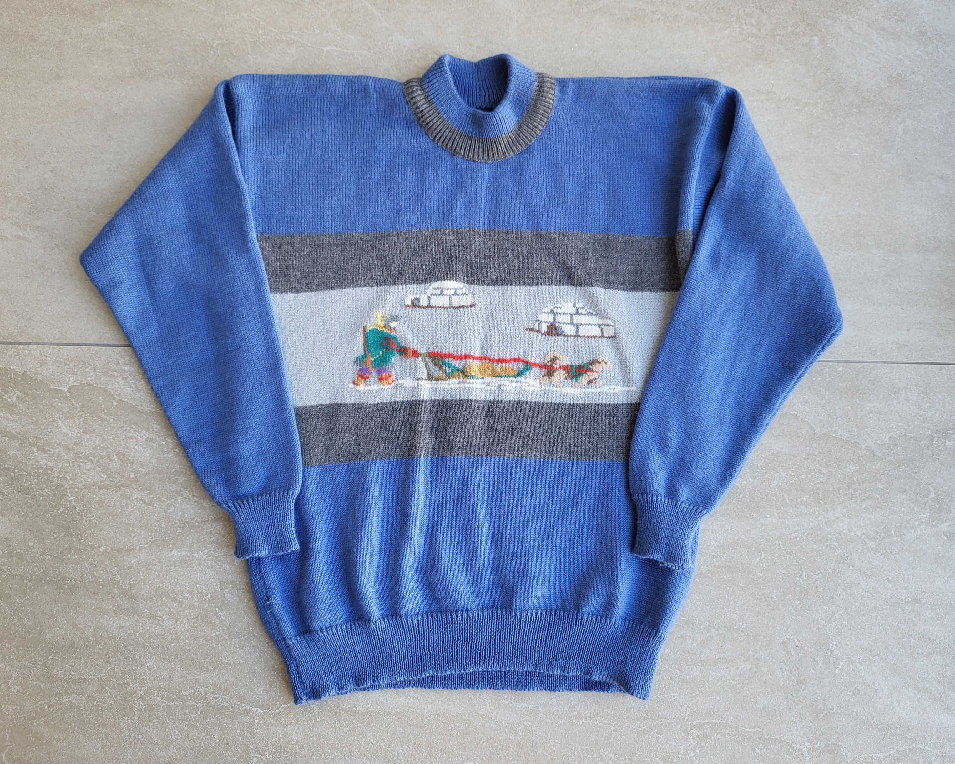 Sweter zimowy wełniany vintage Winter sweater