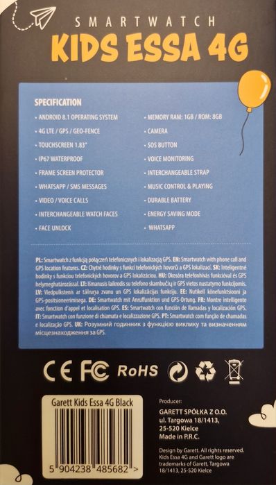 Kids garett essa 4g black