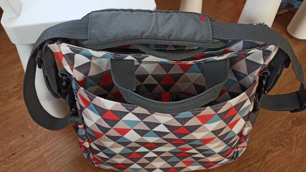 Torba do wózka M-ki "Skip Hop Duo" Signature Triangles zestaw z matą