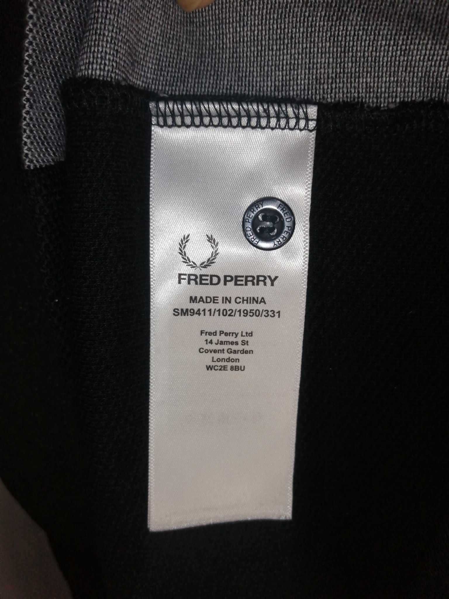 FRED PERRY Koszulka Polo Męska długi rękaw S Bawełna Super stan Tshirt