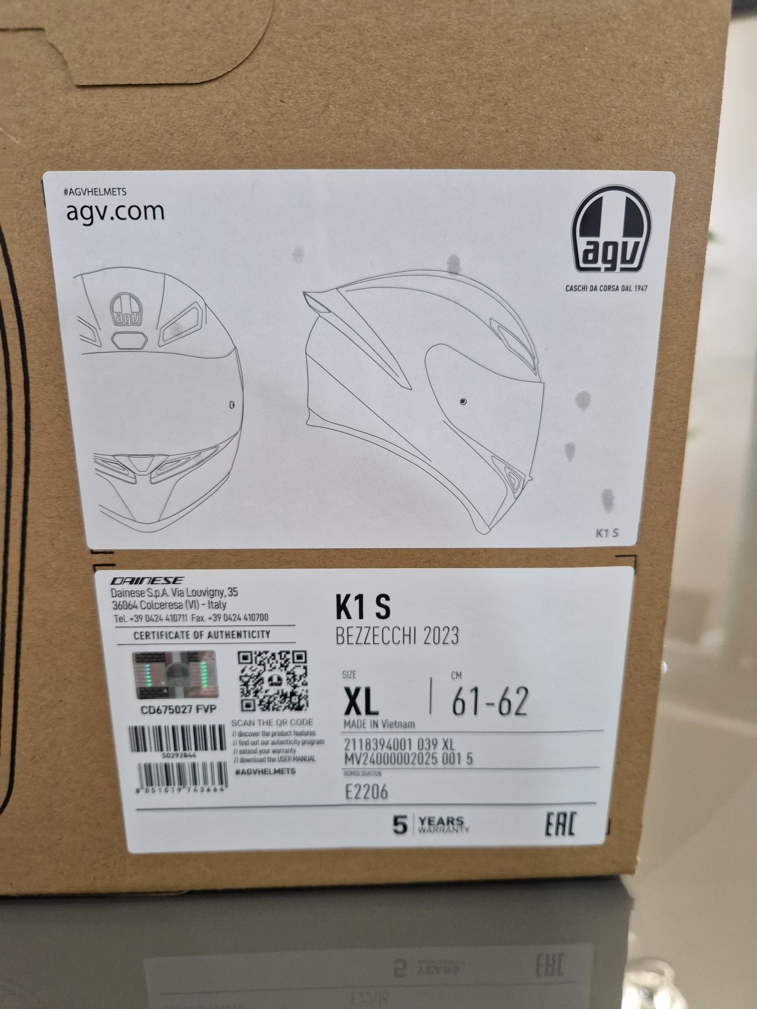 Kask integralny AGV K1 S Bezzecchi 2023 XXL