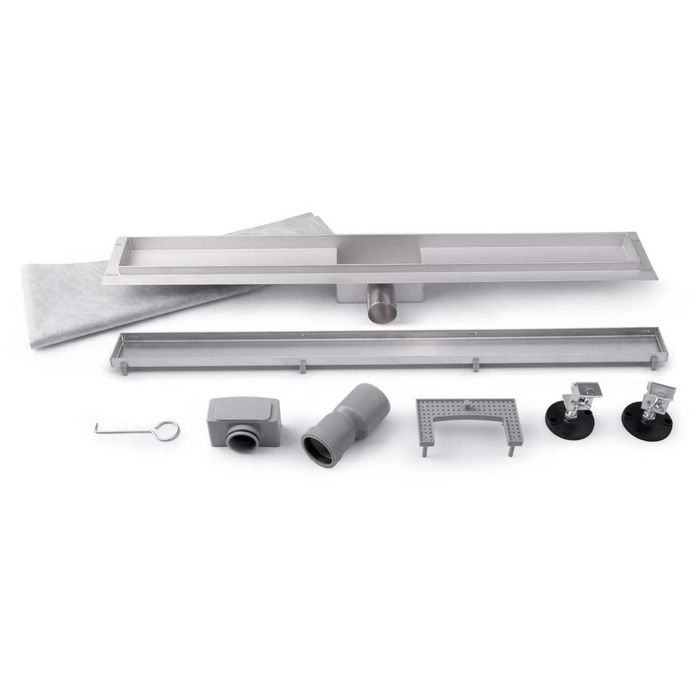 ODPŁYW LINIOWY NISKI Pod Płytkę Komplet Zestaw 70 cm 52 mm