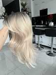 Peruka jasny blond z odrostem