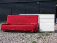 Sofa IKEA BEDDINGE + Komoda MALM. Transport.