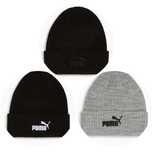 Чорна \ сіра зимова шапка puma ribbed cuff beanie нова оригінал з сша