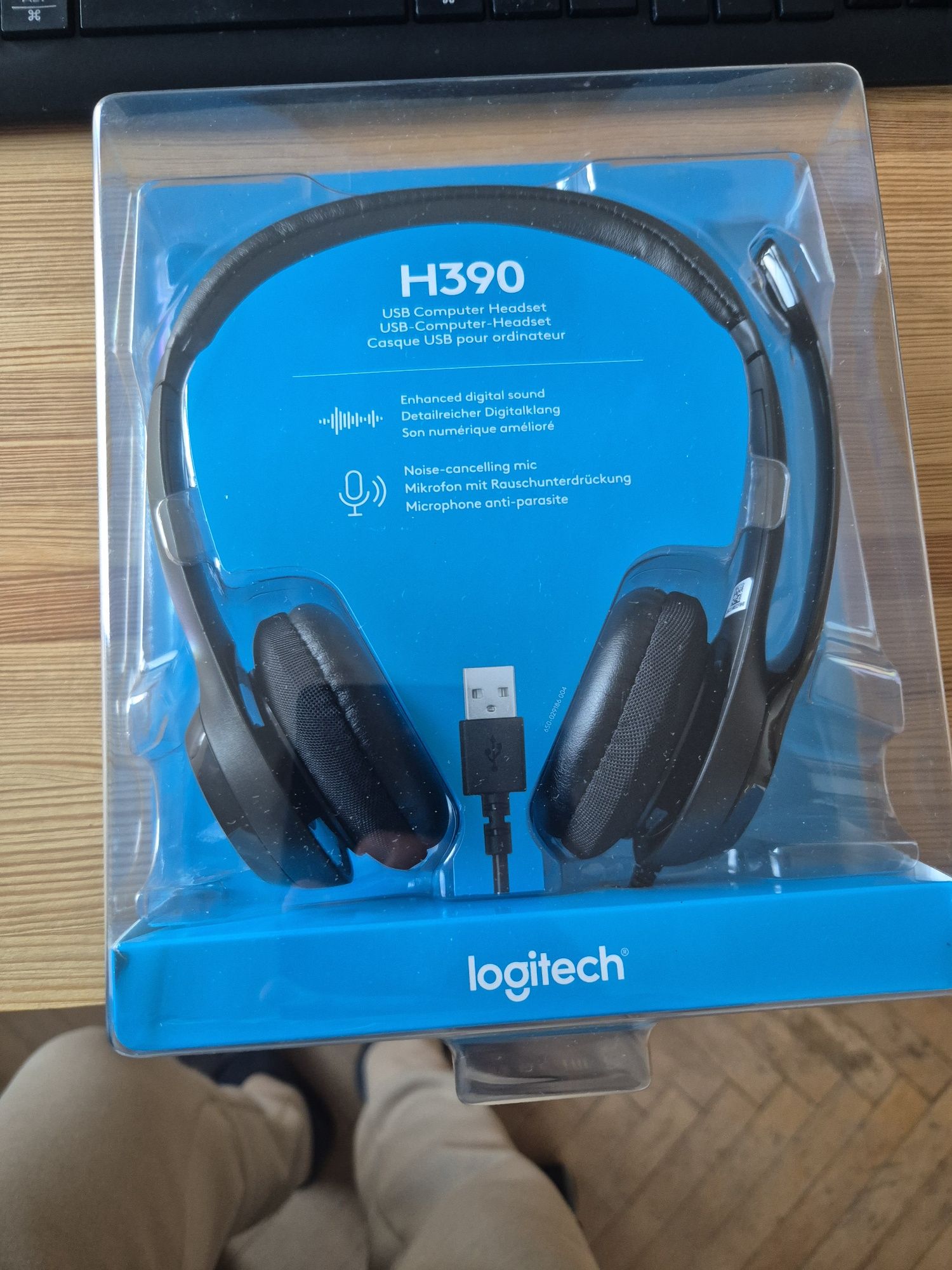 Nowe Słuchawki Logitech H390 przewodowe z mikrofonem USB
